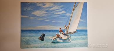 quadro Effetto Pennellate Hopper Risacca cm90x130