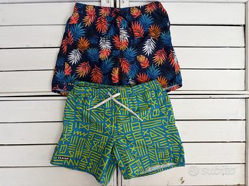 Lotto 2 Costumi Mare Bambino 7-8 anni 123-130 cm