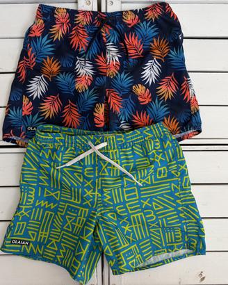 Lotto 2 Costumi Mare Bambino 7-8 anni 123-130 cm