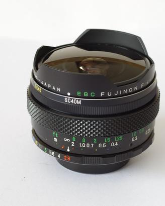 Fujinon Fish Eye 16mm 2,8 attacco M42 con filtri