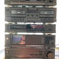 Impianto Hi-Fi vintage Technics con casse JBL