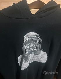 Felpa con cappuccio (Nera con 2Pac)