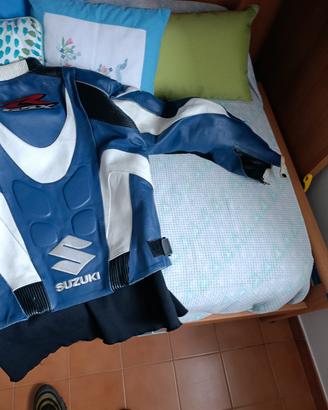 giacca moto Suzuki in pelle 