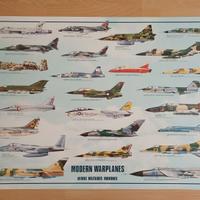 Poster aerei Modern Warplanes PERFETTO aviazione
