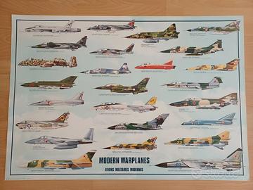 Poster aerei Modern Warplanes PERFETTO aviazione