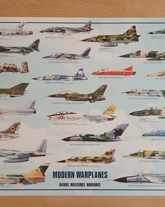 Poster aerei Modern Warplanes PERFETTO aviazione
