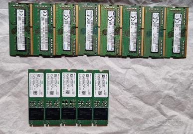 Ram 8 gb ddr4 + dischi nvme 250gb