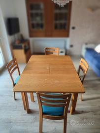 tavolo allungabile da 6 persone con sedie