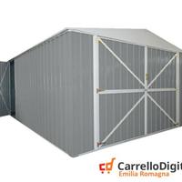 Box acciaio garage lamiera 360x600 grigio chiaro