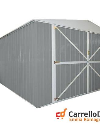 Box acciaio garage lamiera 360x600 grigio chiaro