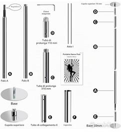 4 Pali pole dance nuovi  spin e static