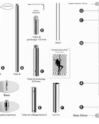 4 Pali pole dance nuovi  spin e static
