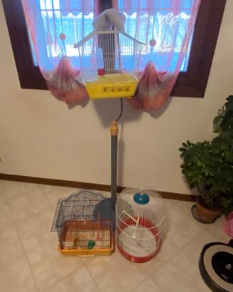 GABBIE PER UCCELLI ABBEVERATOI E MANGIATOIE