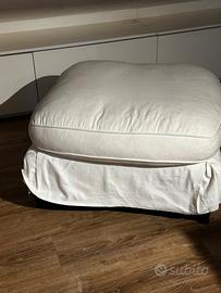 POUF bianco con route