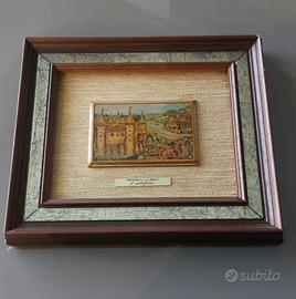 Quadro serigrafia argento riproduzione Antonio Lig