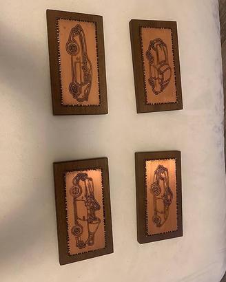 Porsche set Quadri artigianali da collezione
