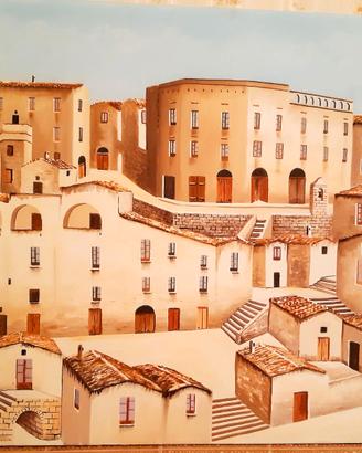Tela - Quadro - Paesaggio di Città - A. Florido