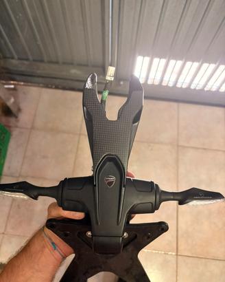 Porta targa DP CARBONIO frecce dynamic Panigale v4