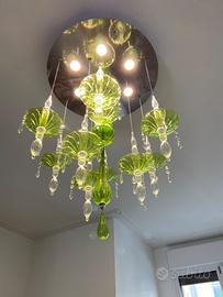 Lampadario vetro soffiato 