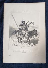 Incisione antica 1879  cosacco ucraino.