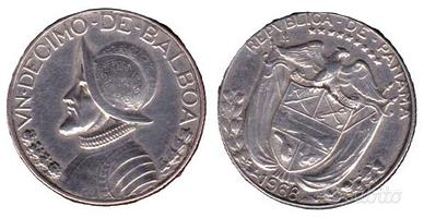 MONETA UN DECIMO DI BALBOA PANAMA 1968 - COD D8