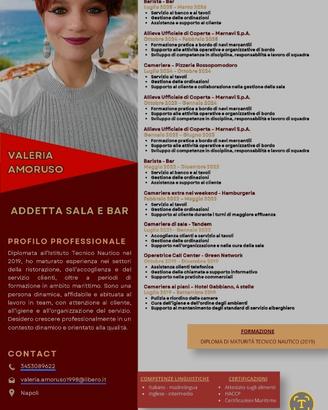 Cameriera/barista