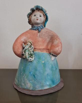 N. 4 Bambole in terracotta smaltata