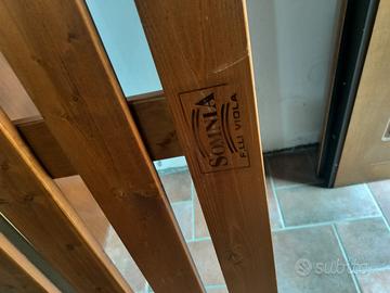 Rete letto matrimoniale a doghe larghe in faggio B