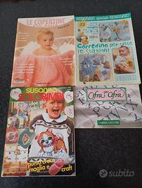 Lotto 4 riviste di cucito/ricamo