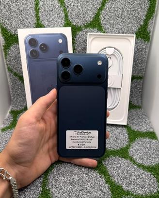IPhone 17 Pro Max 256gb Blu - APPLE CARE + 8/28