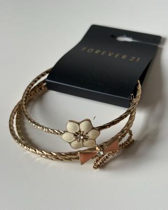 Set 3 Bracciali rigidi Forever 21 nuovi