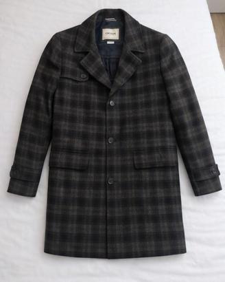 Cappotto Geox grigio nero quadri lana taglia S