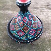 tajine marocchina dipinta a mano