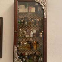 Vetrinetta legno ed argento