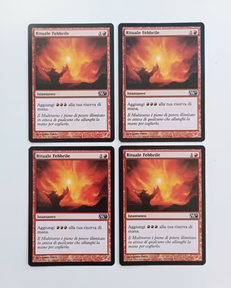 4x "Rituale febbrile" di Magic 2011  ITA  MTG mint