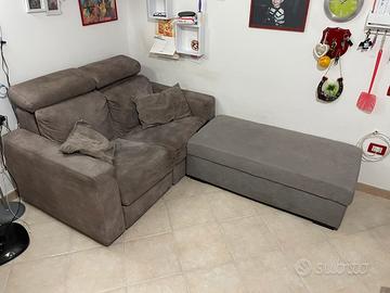 Divano Poltronesofà 2 posti + puff contenitore