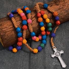 rosario in resina multicolore 