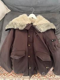 WOOLRICH Originale USA XL - Bomber Marrone Vintage