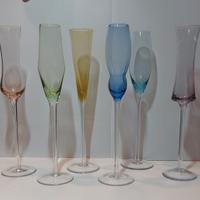 bicchieri colorati soffiati.