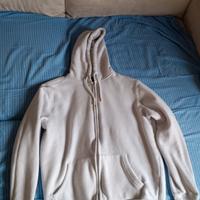 Felpa bianca calliope tg M con cappuccio