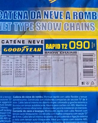 Catene da neve GOODYEAR Rapid T2 mis. 090