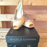 Scarpe Donna Tacco Angelo Giannini 40 BiancoCipria