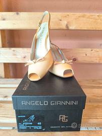 Scarpe Donna Tacco Angelo Giannini 40 BiancoCipria