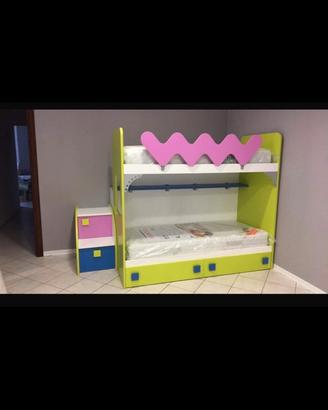 letto a castello con armadio doppia anta