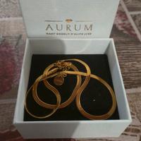 Catenina aurum acciaio placcata in oro