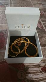 Catenina aurum acciaio placcata in oro