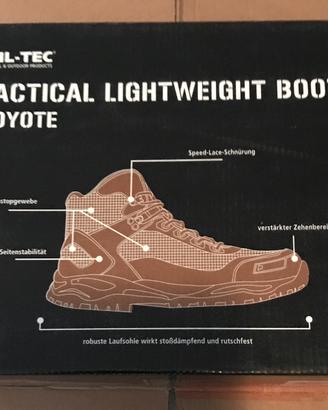 ANFIBI MIL-TEC  LIGHTWEIGHT COYOTE BROWN TAGLIA 39