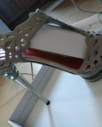 Paciotti tg 39 velluto beige tacco 14