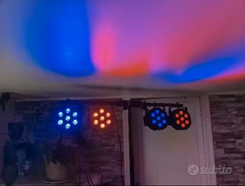 Set 4x Fari Par LED Slim 7x12W RGBW 4-in-1 DMX