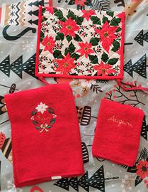 Set Asciugamani Natalizi con custodia 